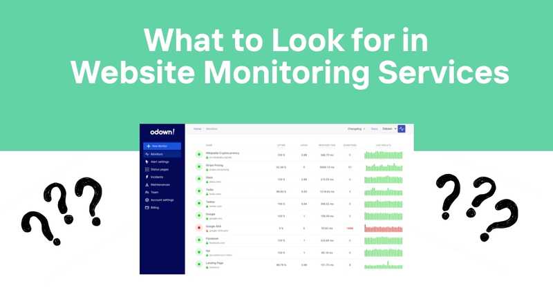 What to Look for in Website Monitoring Services